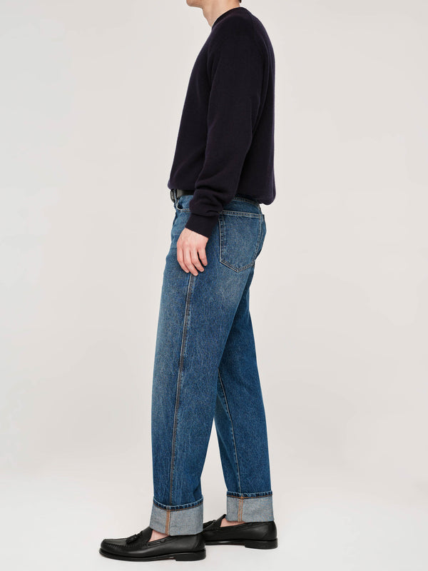 Dl1961 Noah Straight Jeans Alamo Cuffed (Mid Indigo)