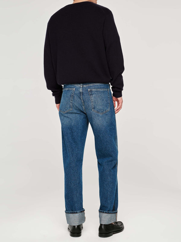 Dl1961 Noah Straight Jeans Alamo Cuffed (Mid Indigo)
