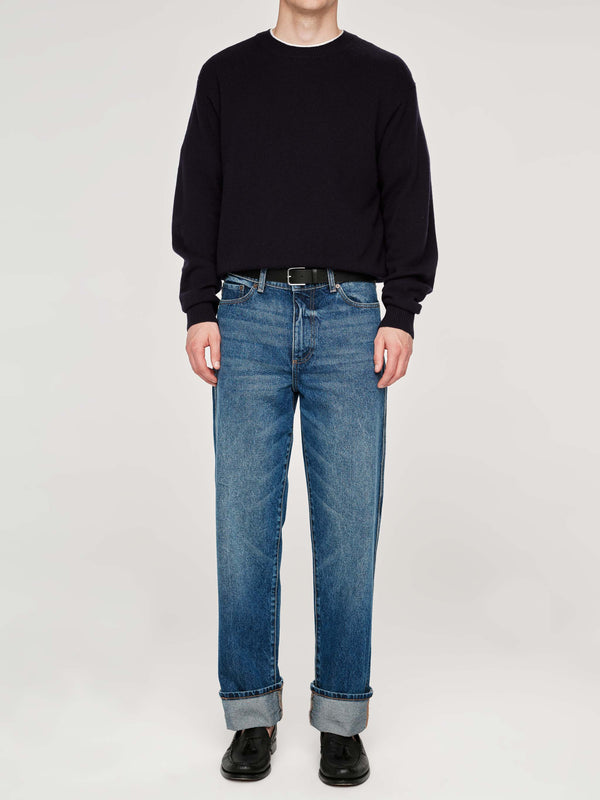 Dl1961 Noah Straight Jeans Alamo Cuffed (Mid Indigo)