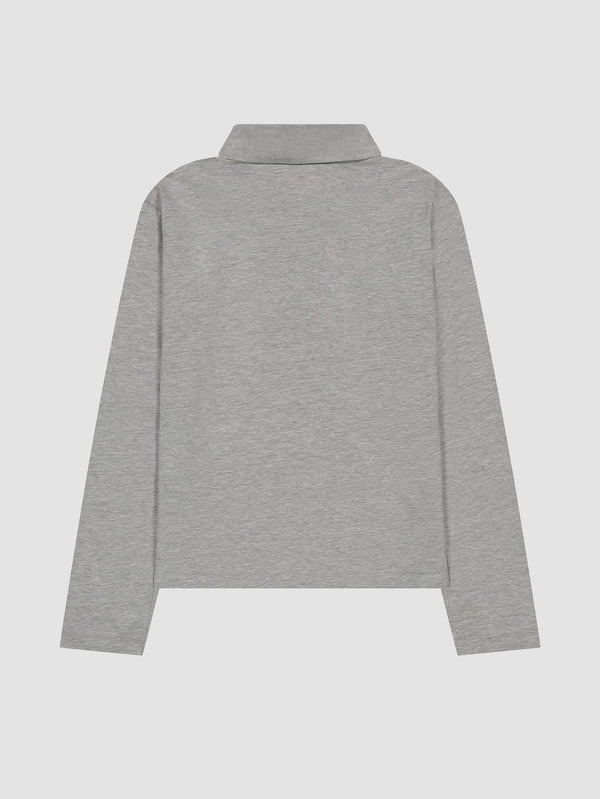 Dl1961 Polo Shirt Long Sleeve Heather Grey