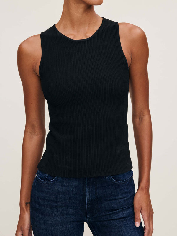 dl1961 Racer Tank Instasculpt™ Rib Black