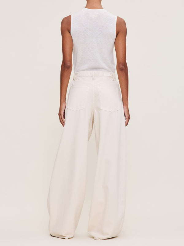 Dl1961 Razi Wide Barrel High Rise Jeans Ecru