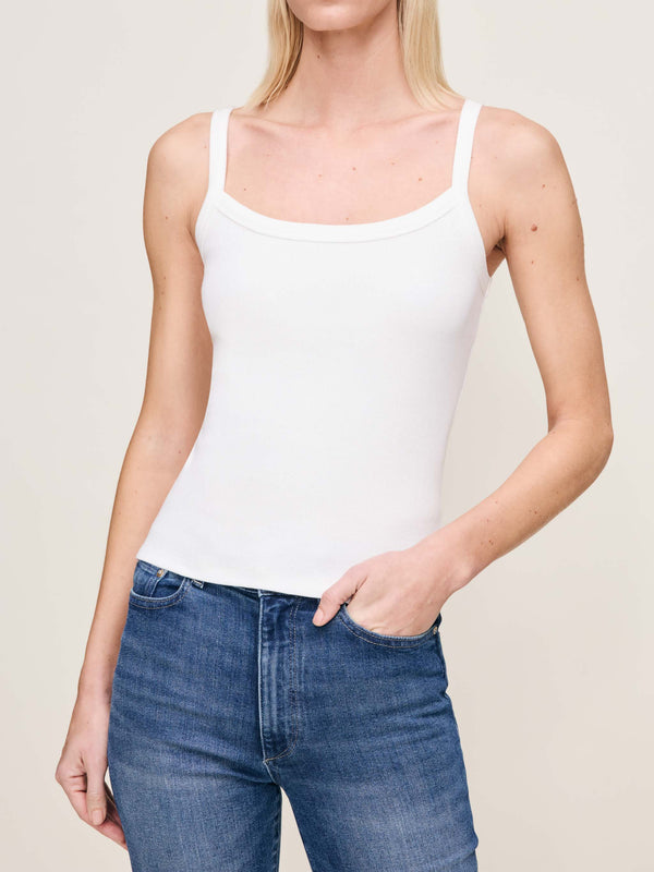 dl1961 Ribbed Tank White
