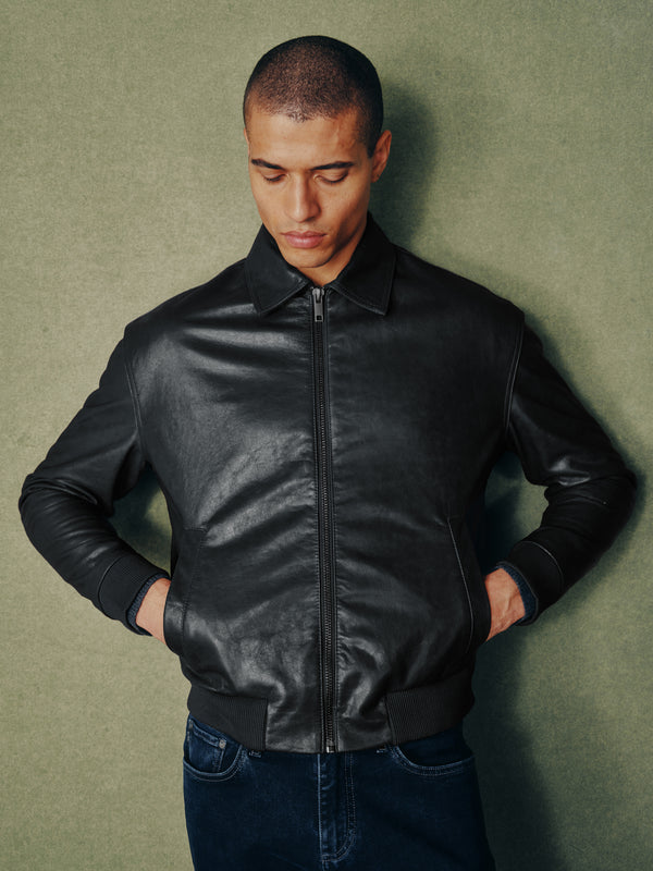 dl1961 Robb Bomber Jacket Obsidian