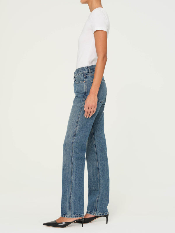 Dl1961 Romie Straight Mid Rise Jeans Endless Sea