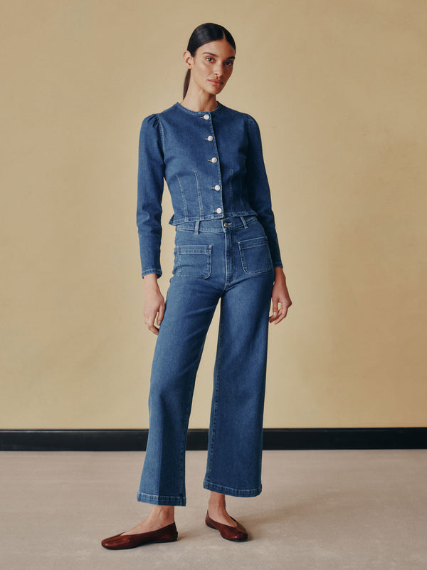 dl1961 Sculpted Top Blue Water