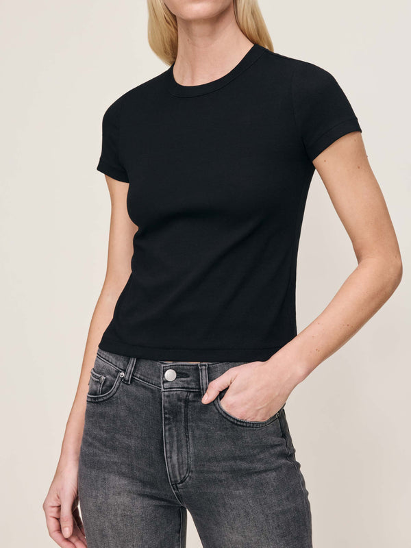 dl1961 Shrunken Tee Black