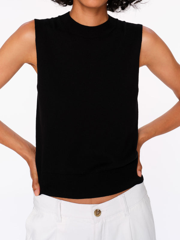 dl1961 Sleeveless Crewneck Black