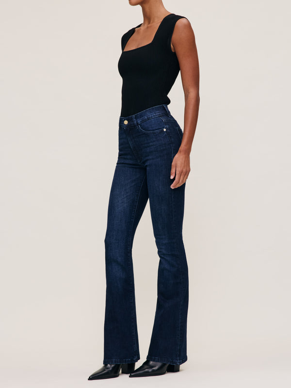 Dl1961 Square Neck Top Instasculpt™ Rib Black