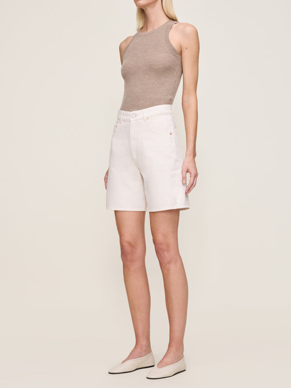 Dl1961 Taylor Jean Shorts Ultra High Rise 7" Flax