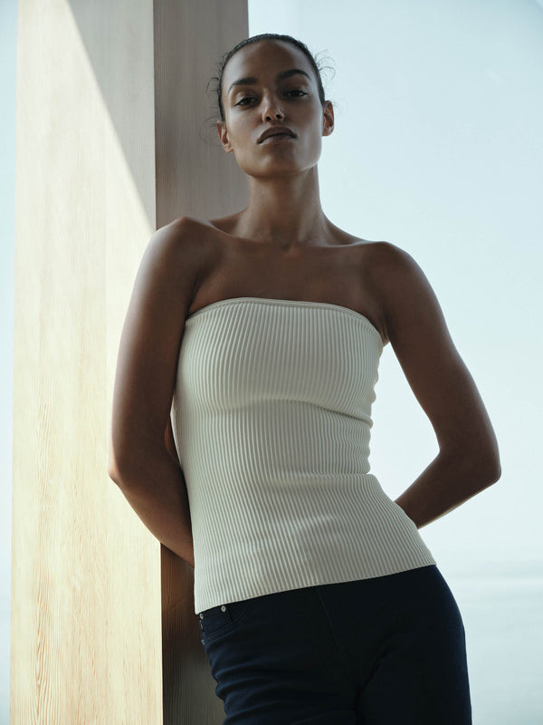 dl1961 Tube Top Instasculpt™ Rib Ecru