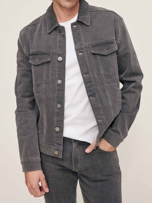 dl1961 Vaughn Trucker Jacket Weathered Grey