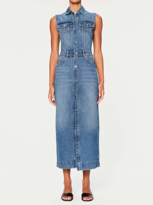 dl1961 Vest Dress Sleeveless Midi Endless Sea