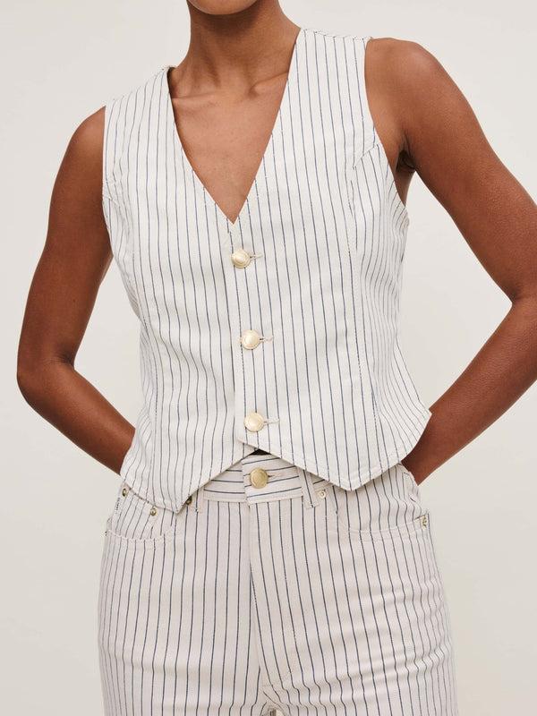 Dl1961 Vest Seashell Stripe