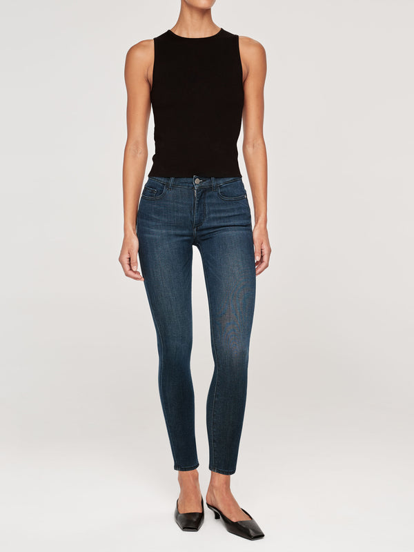 dl1961 Farrow Skinny High Rise Instasculpt Ankle Jeans Dark Indigo