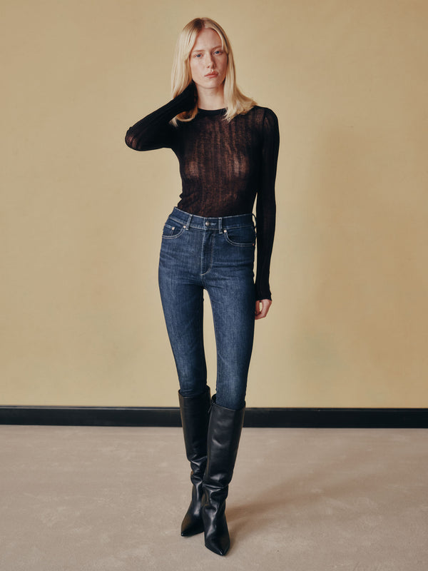 dl1961 Farrow Skinny High Rise Instasculpt™ Ankle Crescent Harbor