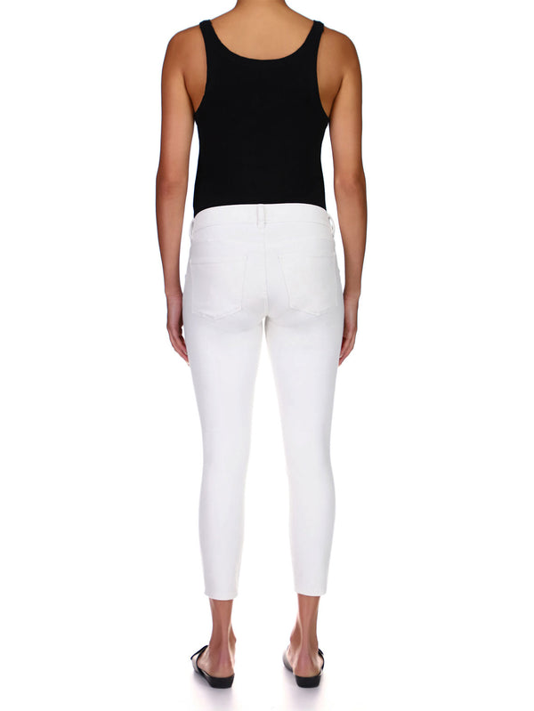 Dl1961 Florence Skinny Maternity Instasculpt Crop Jeans Milk