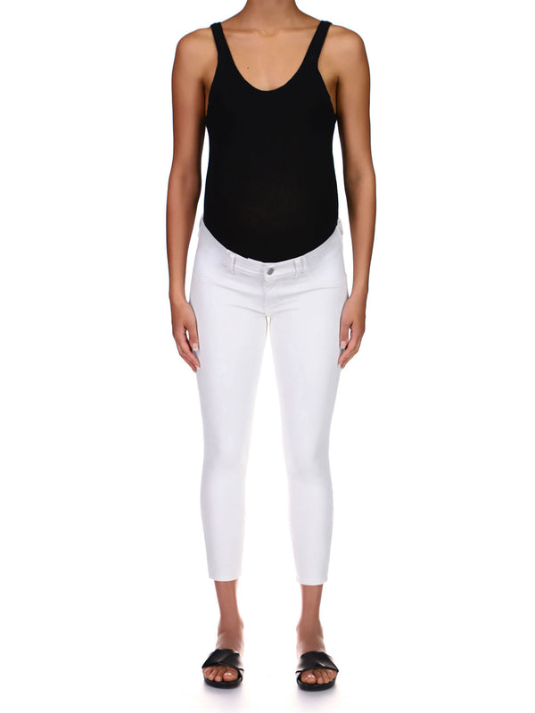dl1961 Florence Skinny Maternity Instasculpt Crop Jeans Milk