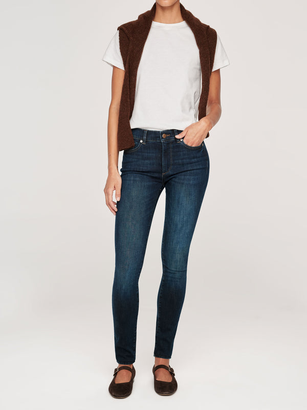 dl1961 Florence Skinny Mid Rise Instasculpt 30" Jeans Warner