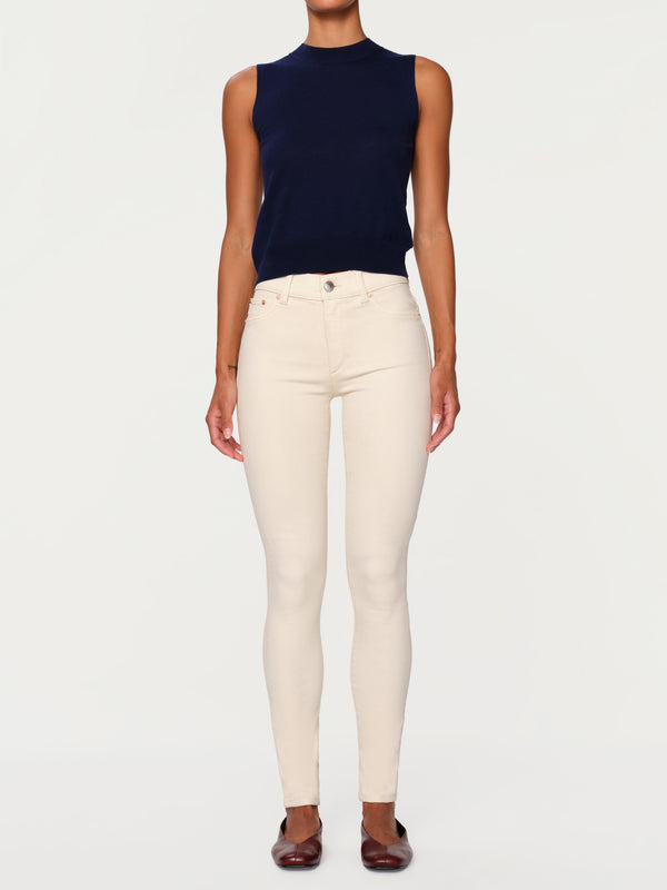 Dl1961 Florence Skinny Mid Rise Instasculpt Ankle Jeans Flax