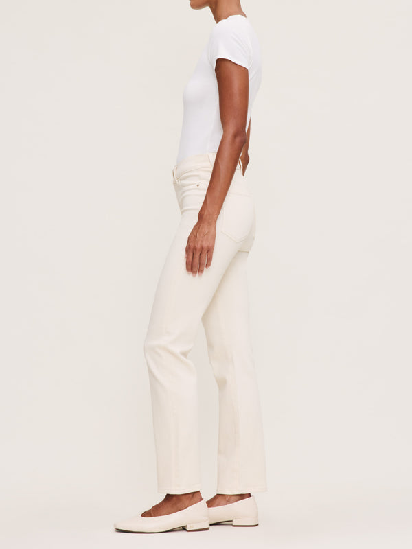 Dl1961 Halle Straight High Rise Instasculpt™ 29" Jeans Ecru