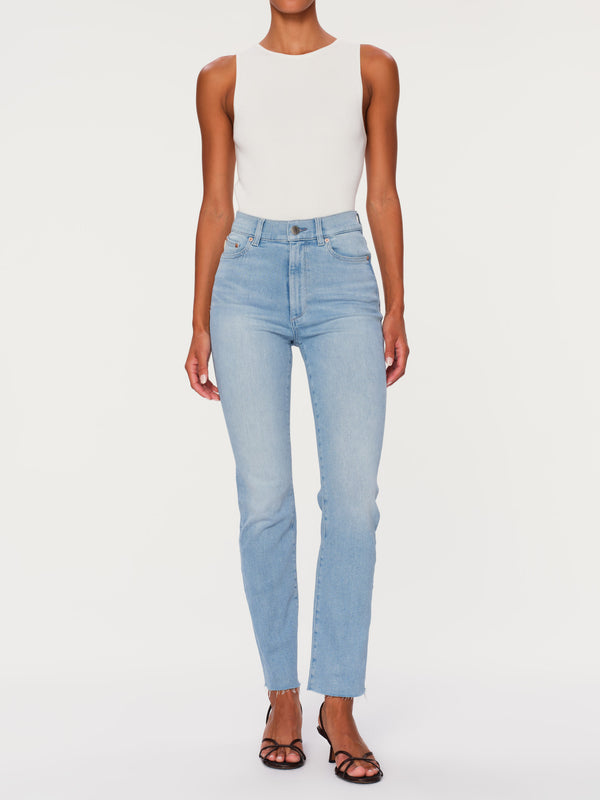 dl1961 Halle Straight High Rise Instasculpt™ 29" Jeans Fountain