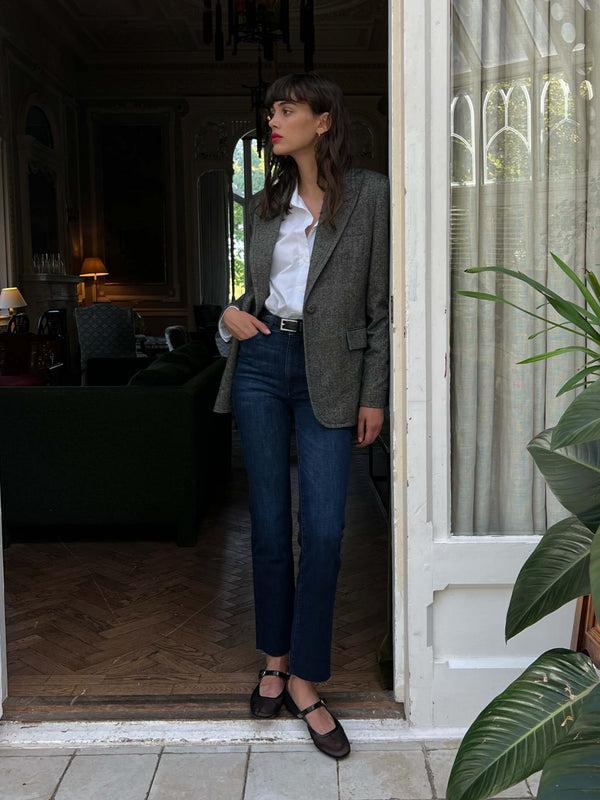 Dl1961 Halle Straight High Rise Instasculpt™ 29" Jeans Mediterranean