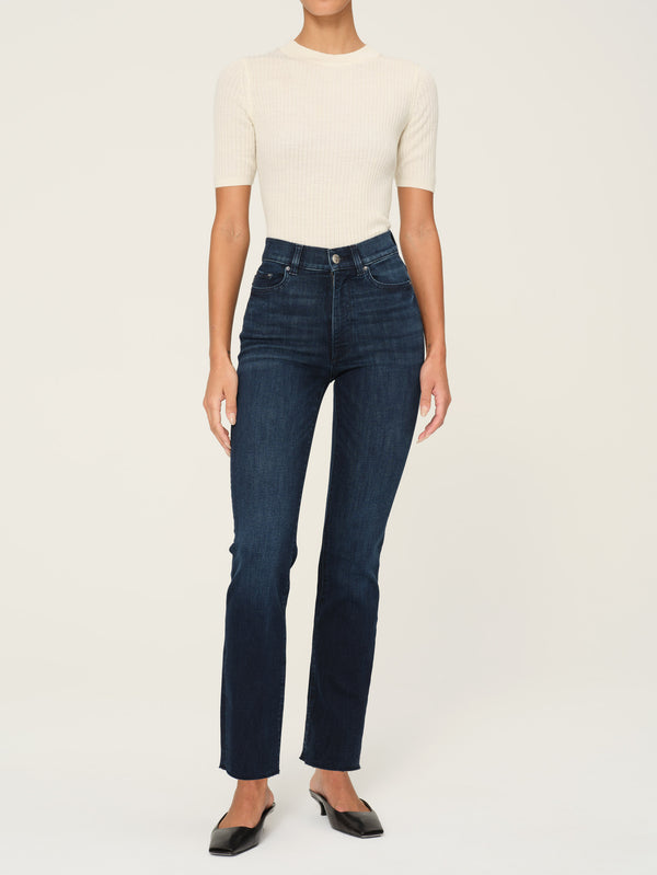 dl1961 Halle Straight High Rise Instasculpt™ 29" Jeans Mediterranean