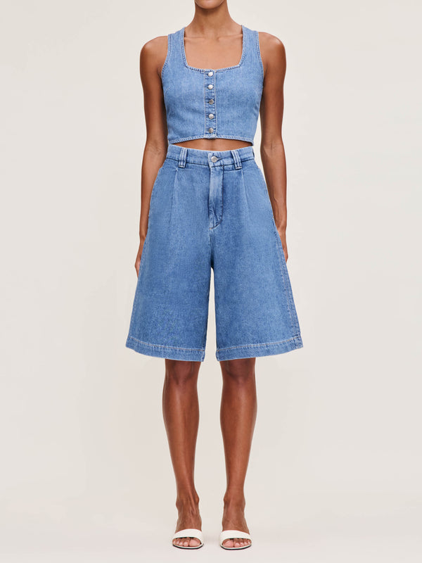 dl1961 Hepburn Jean Short High Rise Pleated 12.5" Great Falls