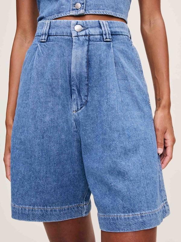 Dl1961 Hepburn Jean Short High Rise Pleated 7" Great Falls