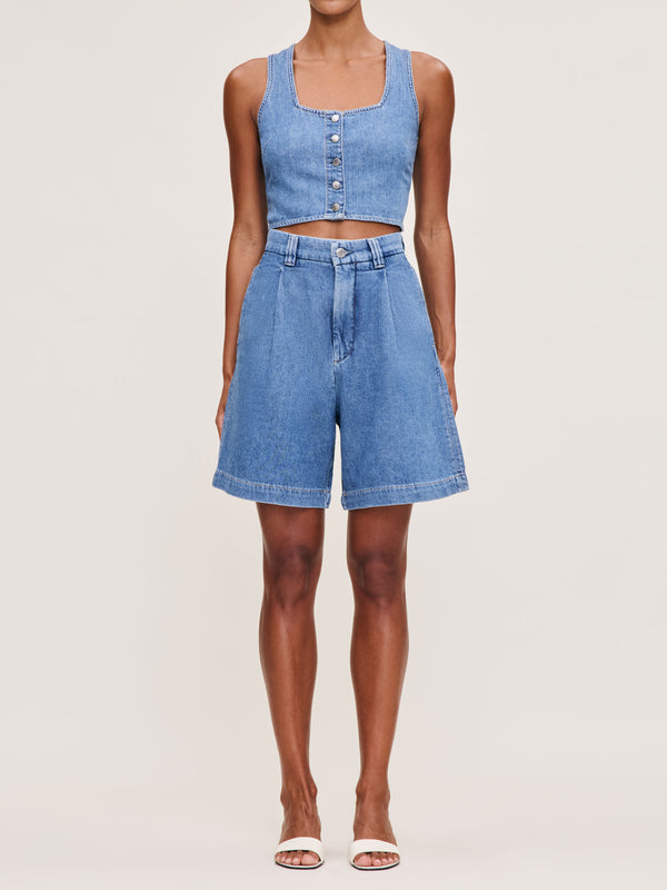 dl1961 Hepburn Jean Short High Rise Pleated 7" Great Falls