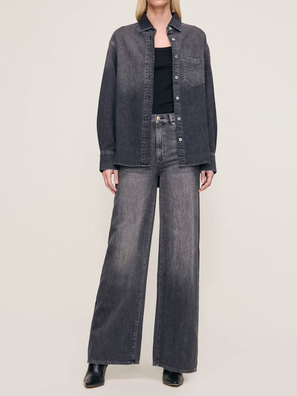 dl1961 Hepburn Wide Leg High Rise 32" Jeans Nightshade Aura