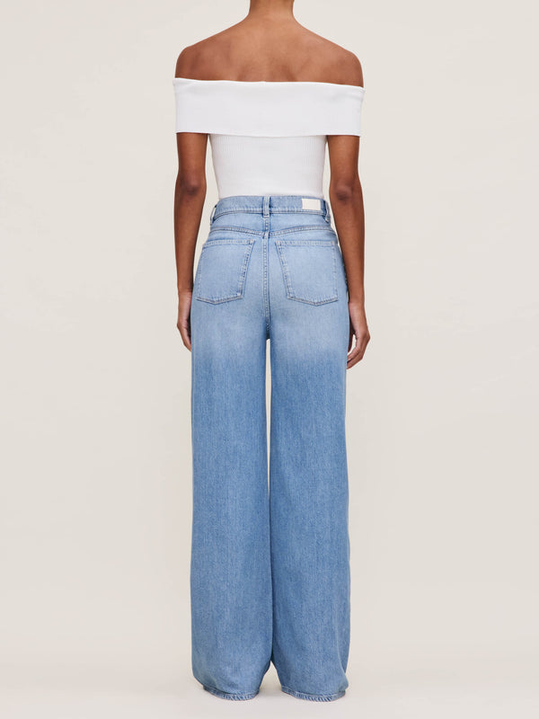 Dl1961 Hepburn Wide Leg High Rise 32" Jeans River Bank