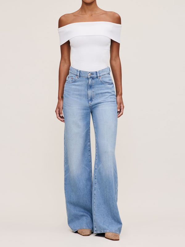 Dl1961 Hepburn Wide Leg High Rise 32" Jeans River Bank