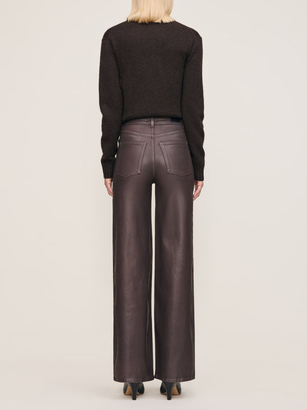 Dl1961 Hepburn Wide Leg High Rise 32" Jeans Walnut Coated