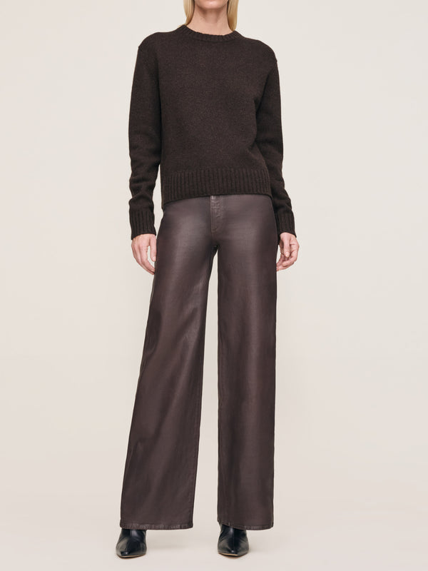 dl1961 Hepburn Wide Leg High Rise 32" Jeans Walnut Coated