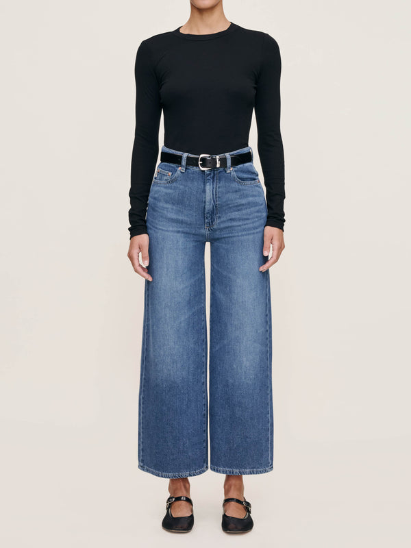 dl1961 Hepburn Wide Leg High Rise Ankle Jeans Del Ray