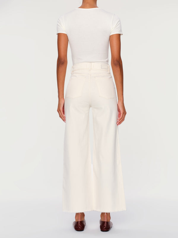 Dl1961 Hepburn Wide Leg High Rise Ankle Jeans Eggshell