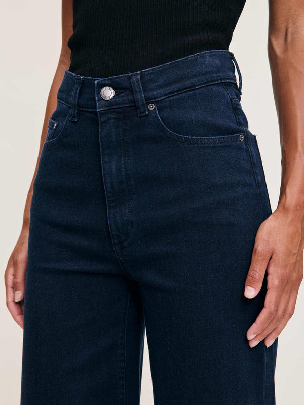Dl1961 Hepburn Wide Leg High Rise Ankle Jeans Flatiron
