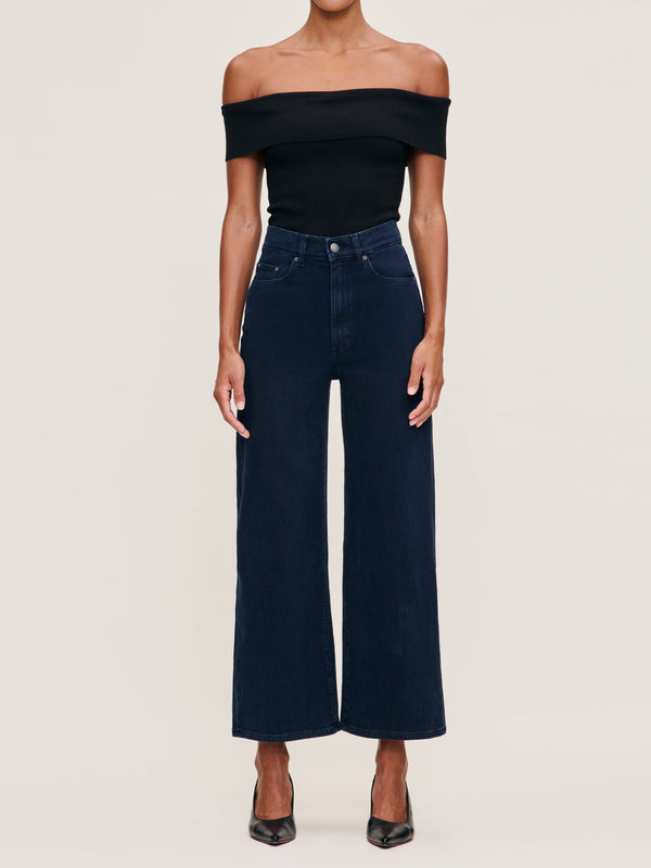 dl1961 Hepburn Wide Leg High Rise Ankle Jeans Flatiron
