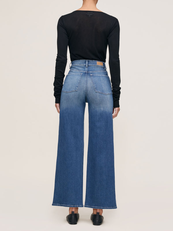 Dl1961 Hepburn Wide Leg High Rise Ankle Jeans Oceanside