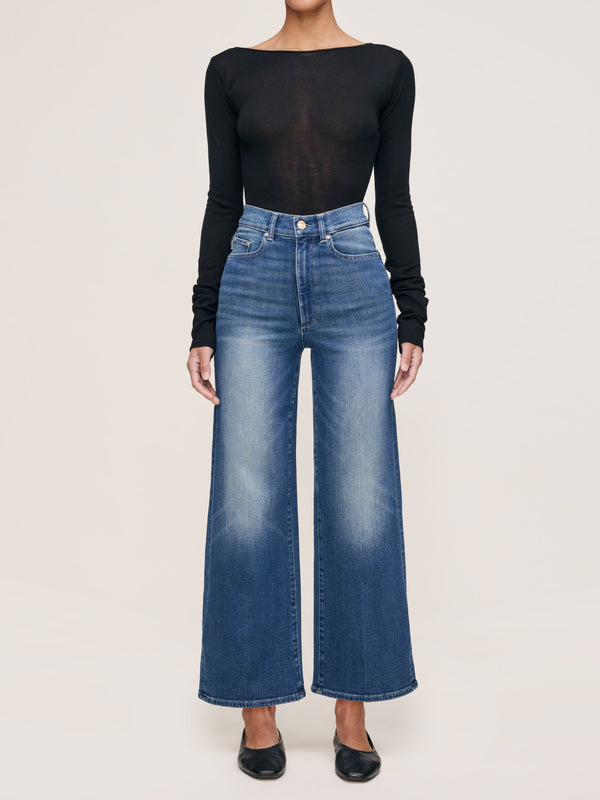 dl1961 Hepburn Wide Leg High Rise Ankle Jeans Oceanside