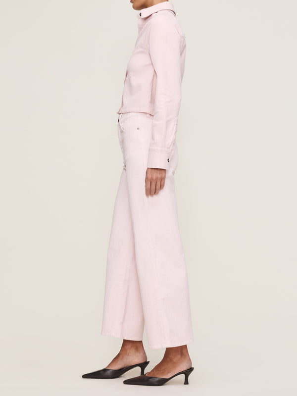 Dl1961 Hepburn Wide Leg High Rise Ankle Powder Pink