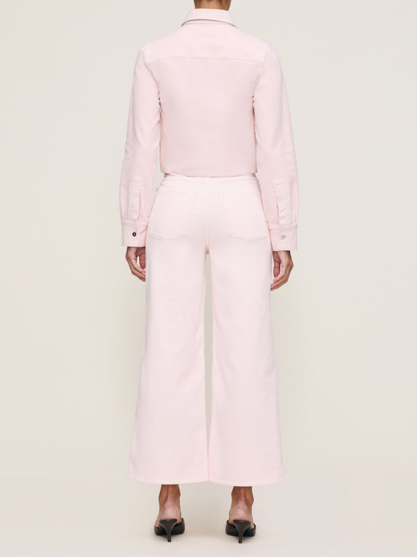 Dl1961 Hepburn Wide Leg High Rise Ankle Powder Pink