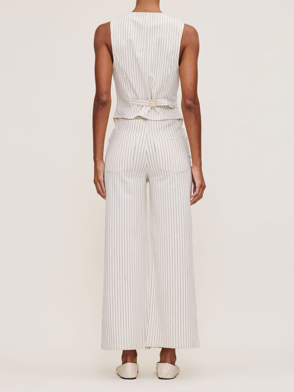 Dl1961 Hepburn Wide Leg High Rise Ankle Seashell Stripe