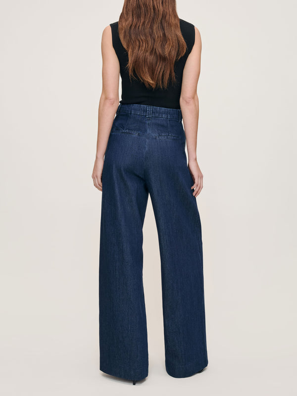 Dl1961 Hepburn Wide Leg High Rise Pleated 32" Jeans River Valley