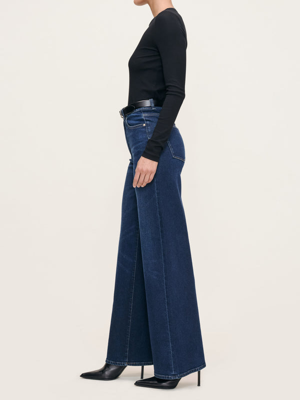 Dl1961 Hepburn Wide Leg High Rise Vintage 32" Jeans Mediterranean