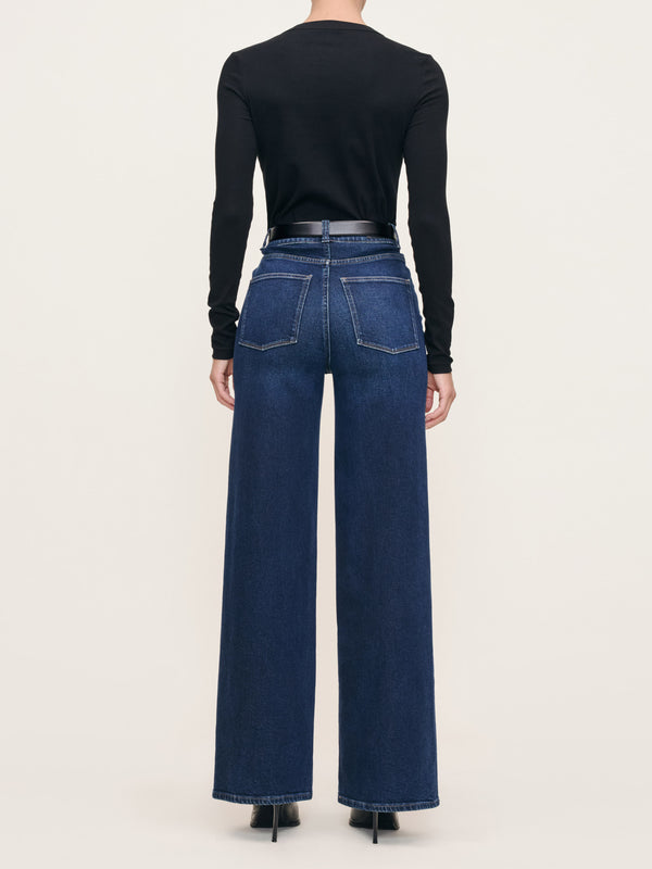 Dl1961 Hepburn Wide Leg High Rise Vintage 32" Jeans Mediterranean