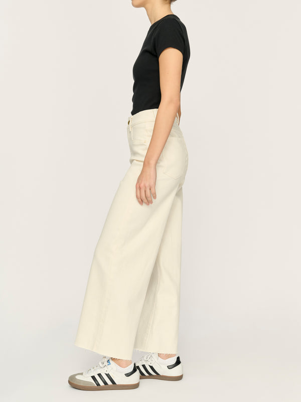 Dl1961 Hepburn Wide Leg Petite High Rise Jeans Eggshell