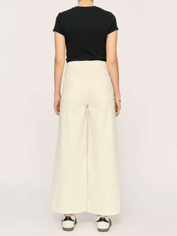 Dl1961 Hepburn Wide Leg Petite High Rise Jeans Eggshell